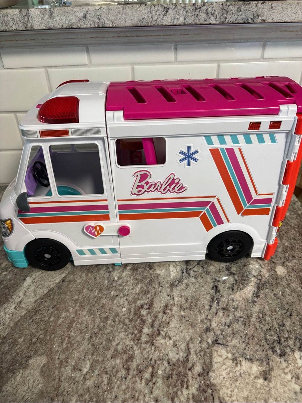 Barbie Ambulance- with working sirens and flashers! 2022 Edition Emergency EMS